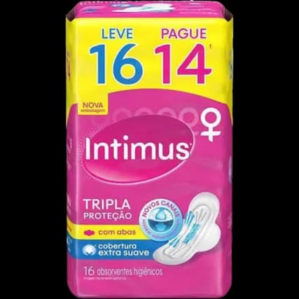 ABSORV INTIMUS SUAVE C/ABAS 16UN