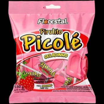 PIRUL FLORES PICOLE MORANGO 550G C/55