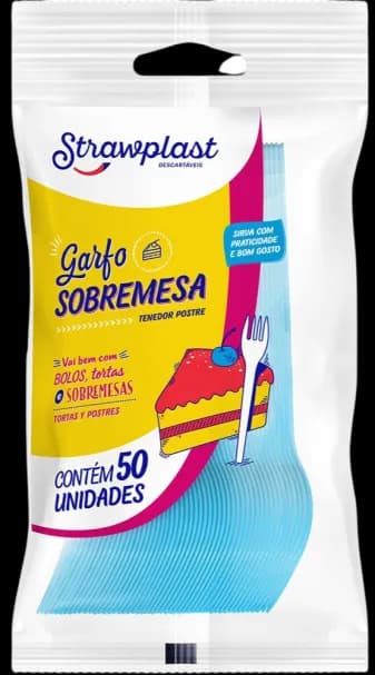 GARFO SOBREMESA AZUL STRAW C/50
