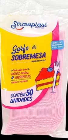 GARFO SOBREMESA ROSA STRAW C/50