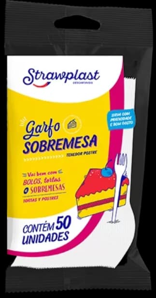 GARFO SOBREMESA BRANCO STRAW C/50