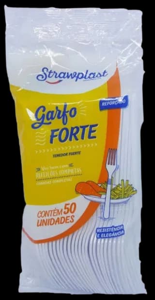 GARFO FORTE STRAW BRANCO C/50