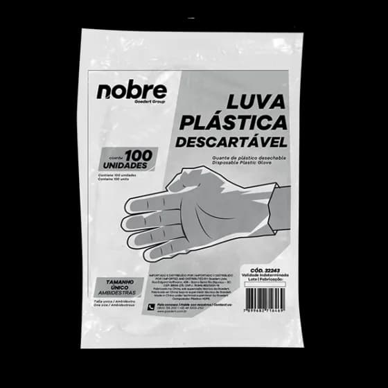 LUVAS PLASTICA NOBRE C/100