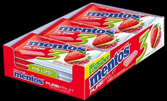 CHICLE MENTOS FRUTAS C/15