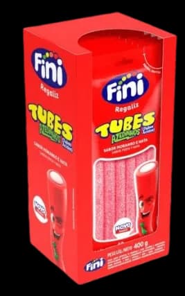 BALA FINI TUBES MORANGO CITRICO 10X40G