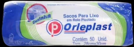 SACO DE LIXO COZINHA BCO ORLEPLAST 2,5L C/50