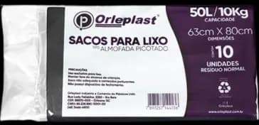 SACO DE LIXO ALMOF PTO ORLEPLAST 50LT C/10
