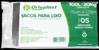 SACO DE LIXO ALMOF PTO ORLEPLAST 100LT C/5