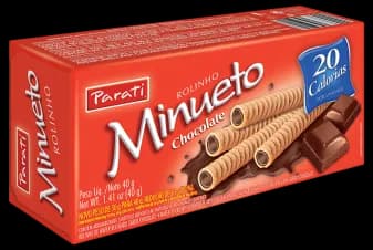 WAFER ROLINHOS MINUETO CHOC 40G C/8