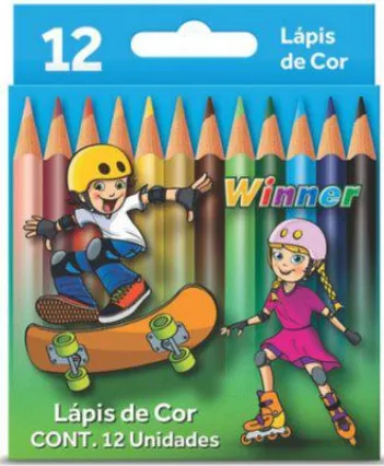 ESC LAPIS COR WINNER PEQ C/12
