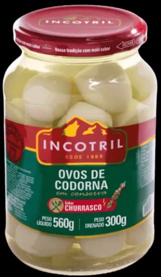 CONSERVA OVOS CODORNA CHURR INCOTRIL 15X300G