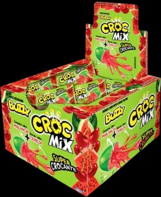 CHICLE BUZZY CROC MELAN + CEREJA 172G C/40