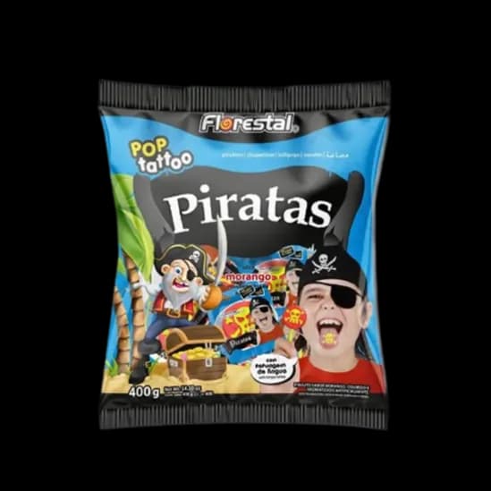 PIRUL FLORE POP TATTOO PIRATAS 400G C/20