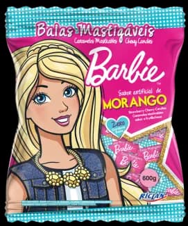 BALA MOLE BARBIE MORANGO 500G