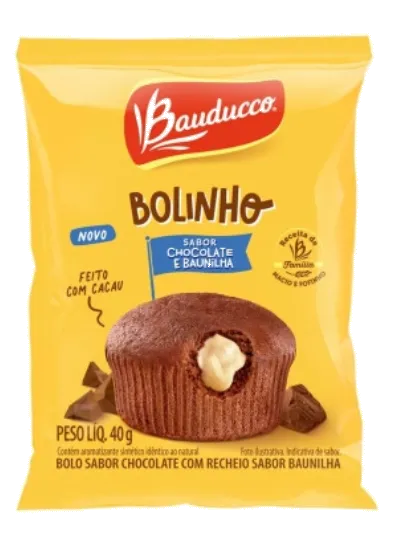 BOLINHO BAUDUCCO CHOC C/BAUNILHA 16X40G