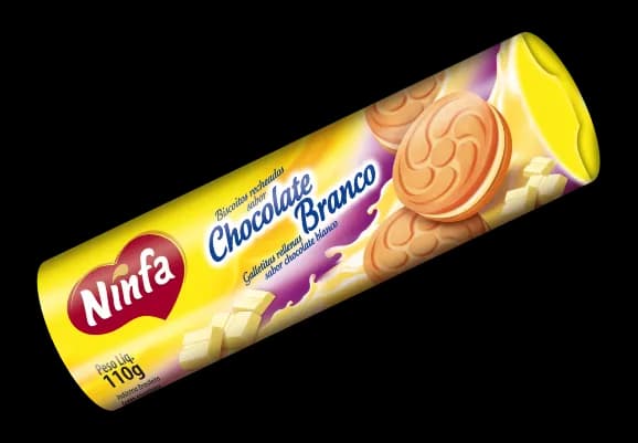 BISC REC NINFA CHOC BRANCO 40X110GR