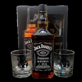 EST WHISKY JACK DANIELS 1LT + 2 COPO