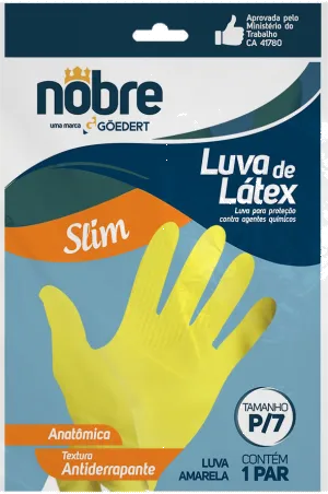 LUVAS BORRACHA AMAR SLIM NOBRE P C/12