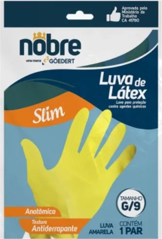 LUVAS BORRACHA AMAR SLIM NOBRE G C/12