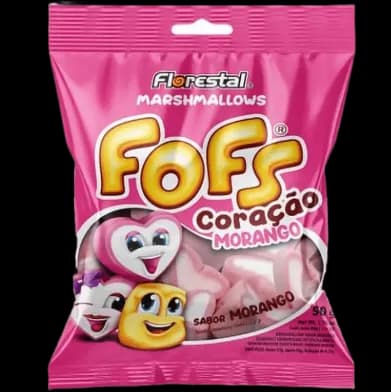 MARSHMALLOW FOFS CORACAO MORANGO 50G