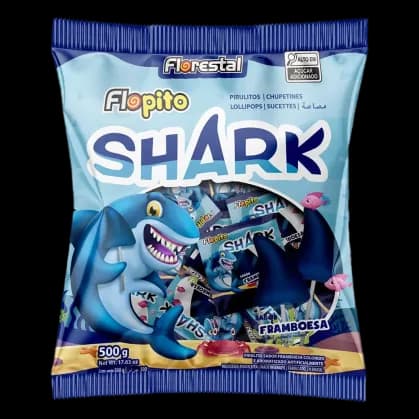 PIRUL FLORESTAL FLOPITO SHARK FRAMBOESA 500G