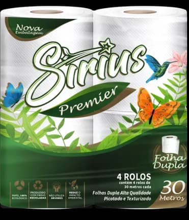 PAPEL HIGIÊNICO SIRIUS PREMIER FD 30M 16X4