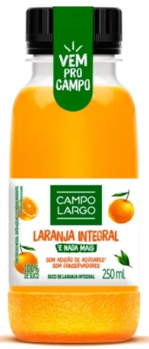 SUCO CAMPO LARGO LARANJA PET 12X250ML