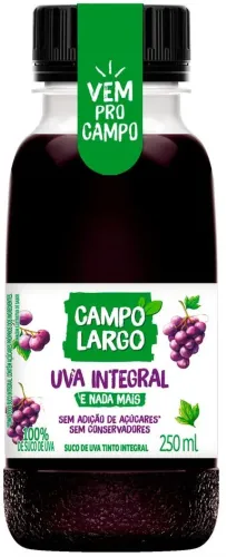 SUCO CAMPO LARGO UVA PET 12X250ML