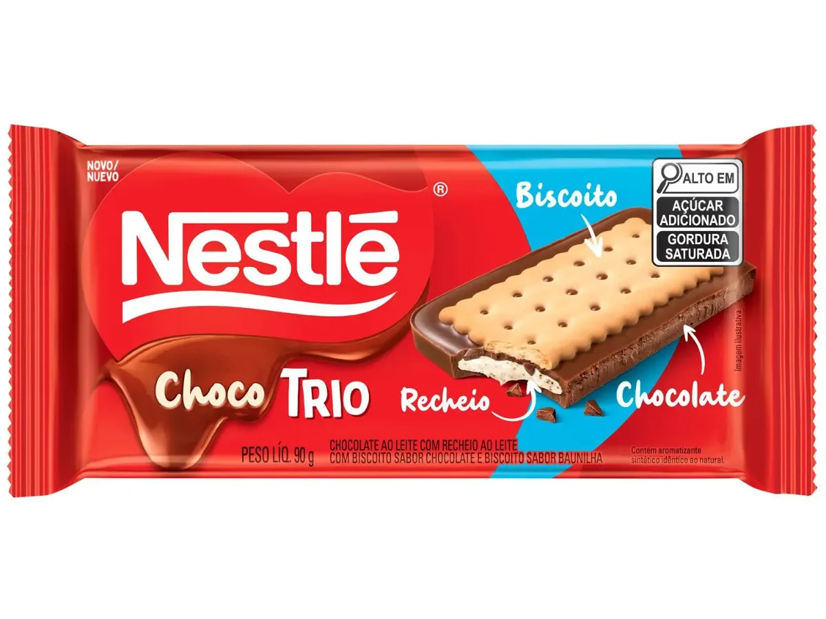 BARRA NESTLE TRIO CHOC BAUN 12X90GR