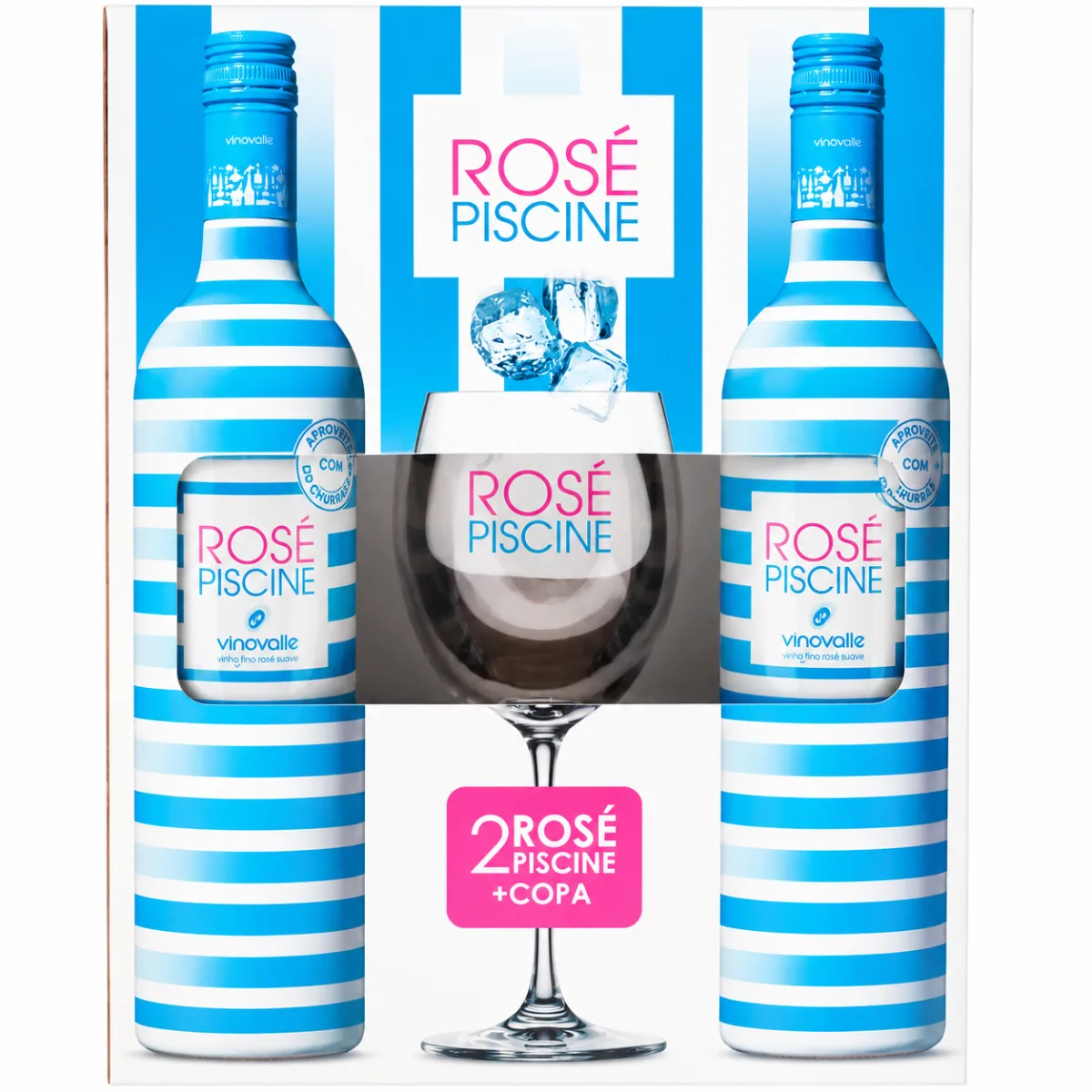 EST VINHO ROSE PISCINE KIT 2 + 1 TACA