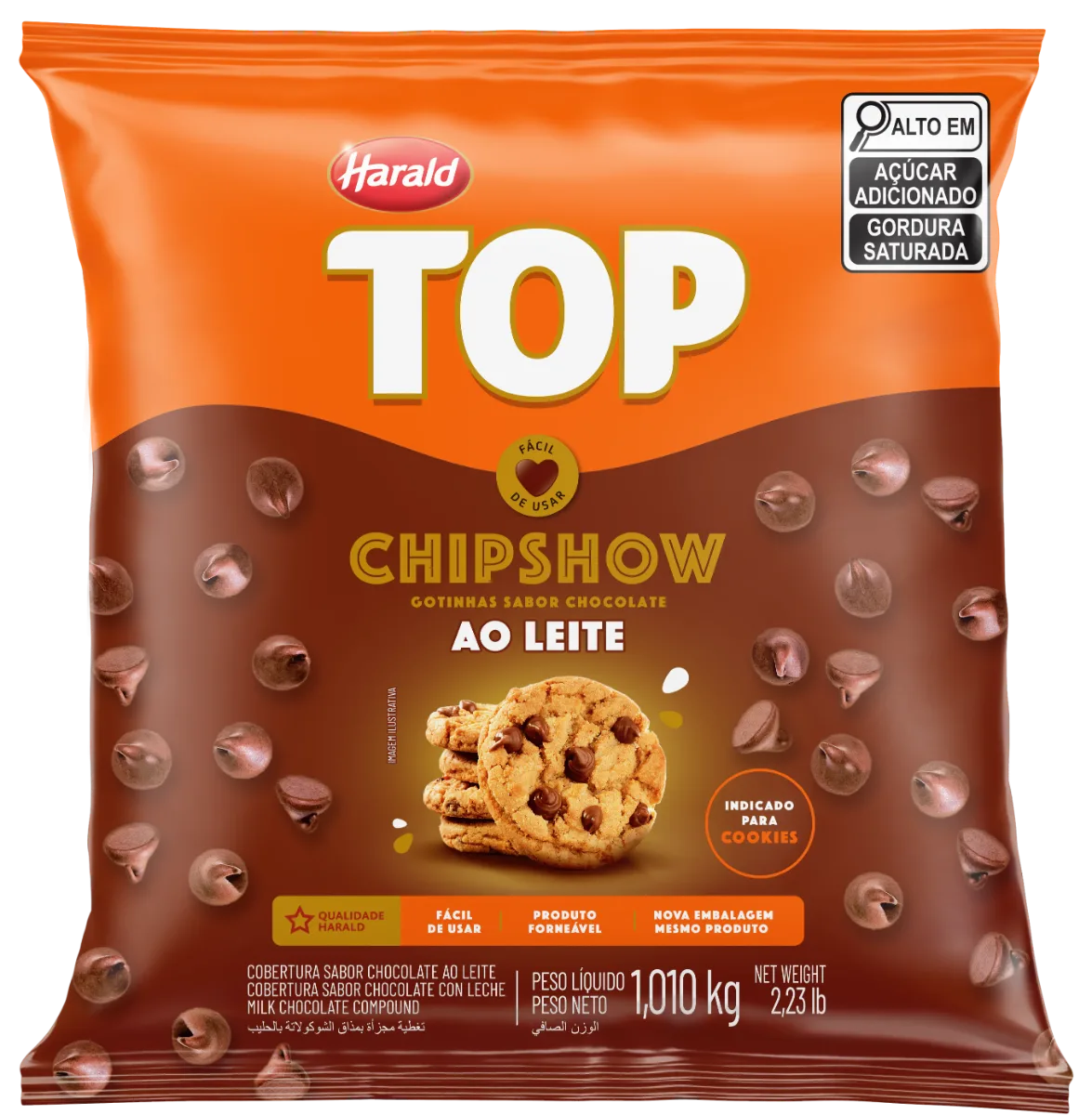 COB HARALD CHIPSHOW GOTINHAS AO LEITE 1010G