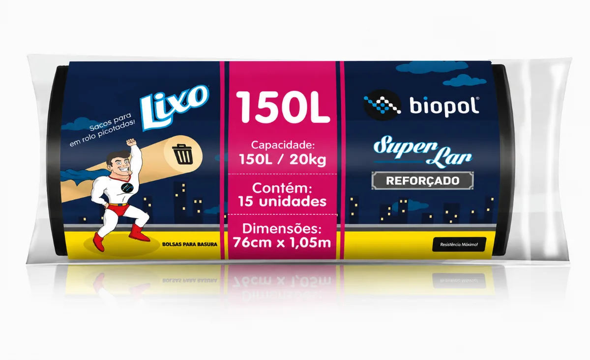 SACO DE LIXO ROLO SUPER LAR 150LTS C/10