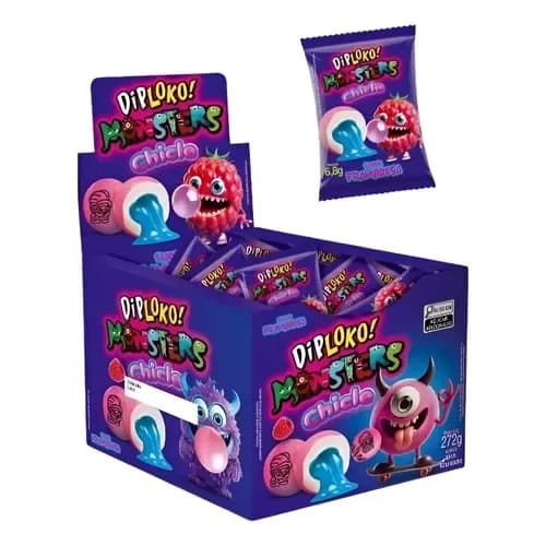 DIP LOKO CHICLETE MONSTERS FRAMB 272G C/40
