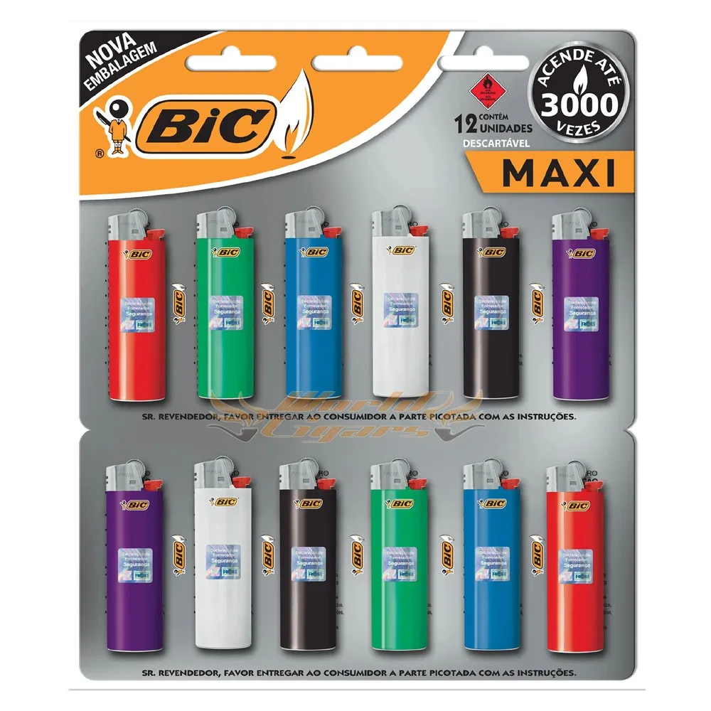 ISQUEIRO BIC MAXI COLLECTION GRANDE C/12