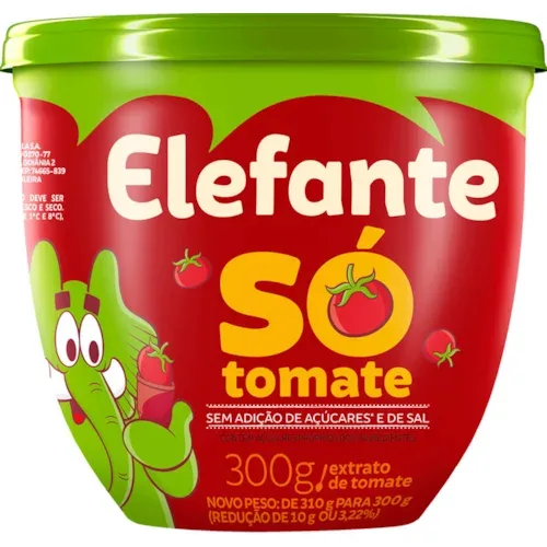 EXTRATO ELEFANTE SO TOMATE POTE 24X300G