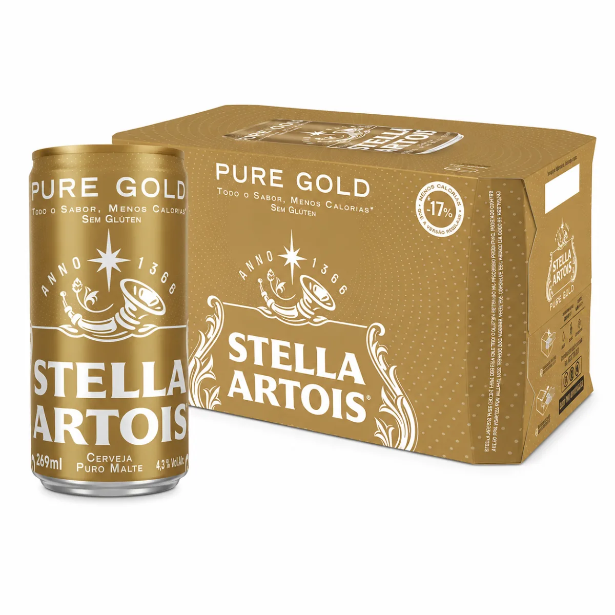 STELLA ARTOIS SEM GLUTEN LT 8X269ML