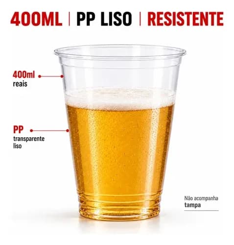 COPO CHOPP PPT GOLD ACRIL 400M
