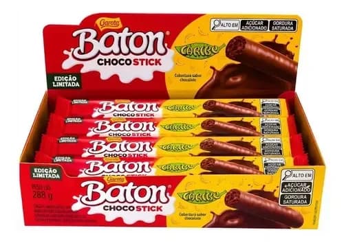 BOMBOM GAROTO CHOCO STICK CARIBE 280GR