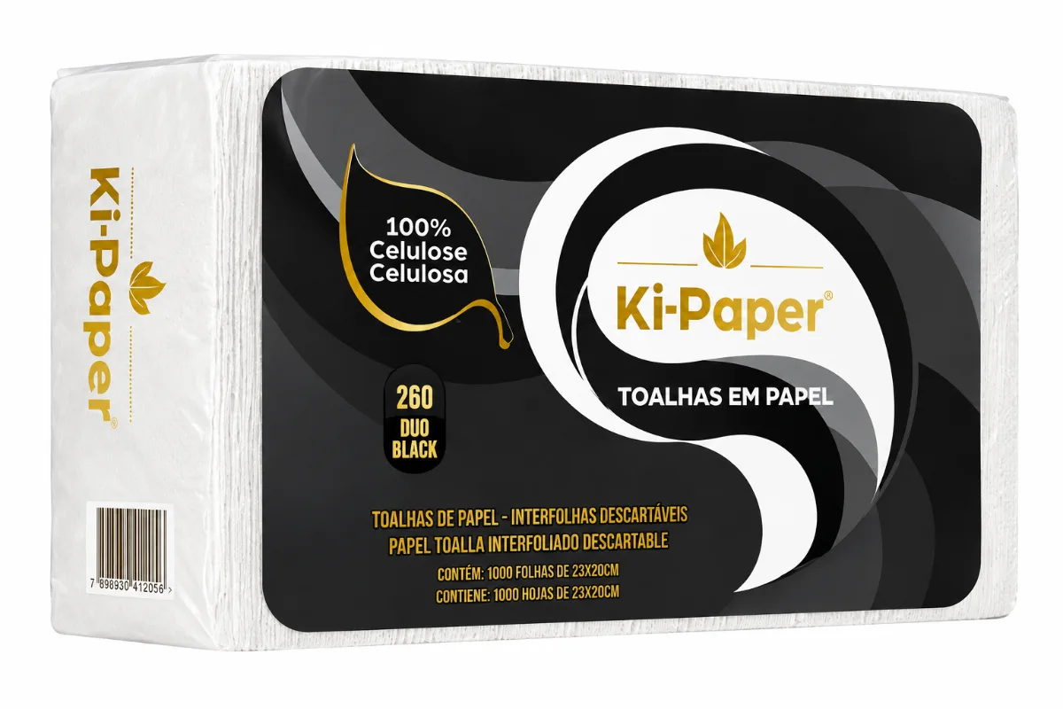 PAPEL TOALHA KI PAPER DUO BLACK 100 C/1000