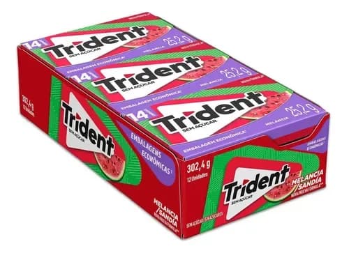 CHICLE TRIDENT MELANCIA 14S 12X25GR