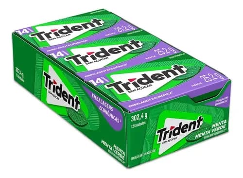 CHICLE TRIDENT MENTA 14S 12X25GR