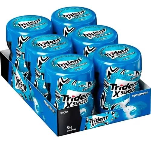 CHICLE TRIDENT POTE PEPPERMINT 6X54GR