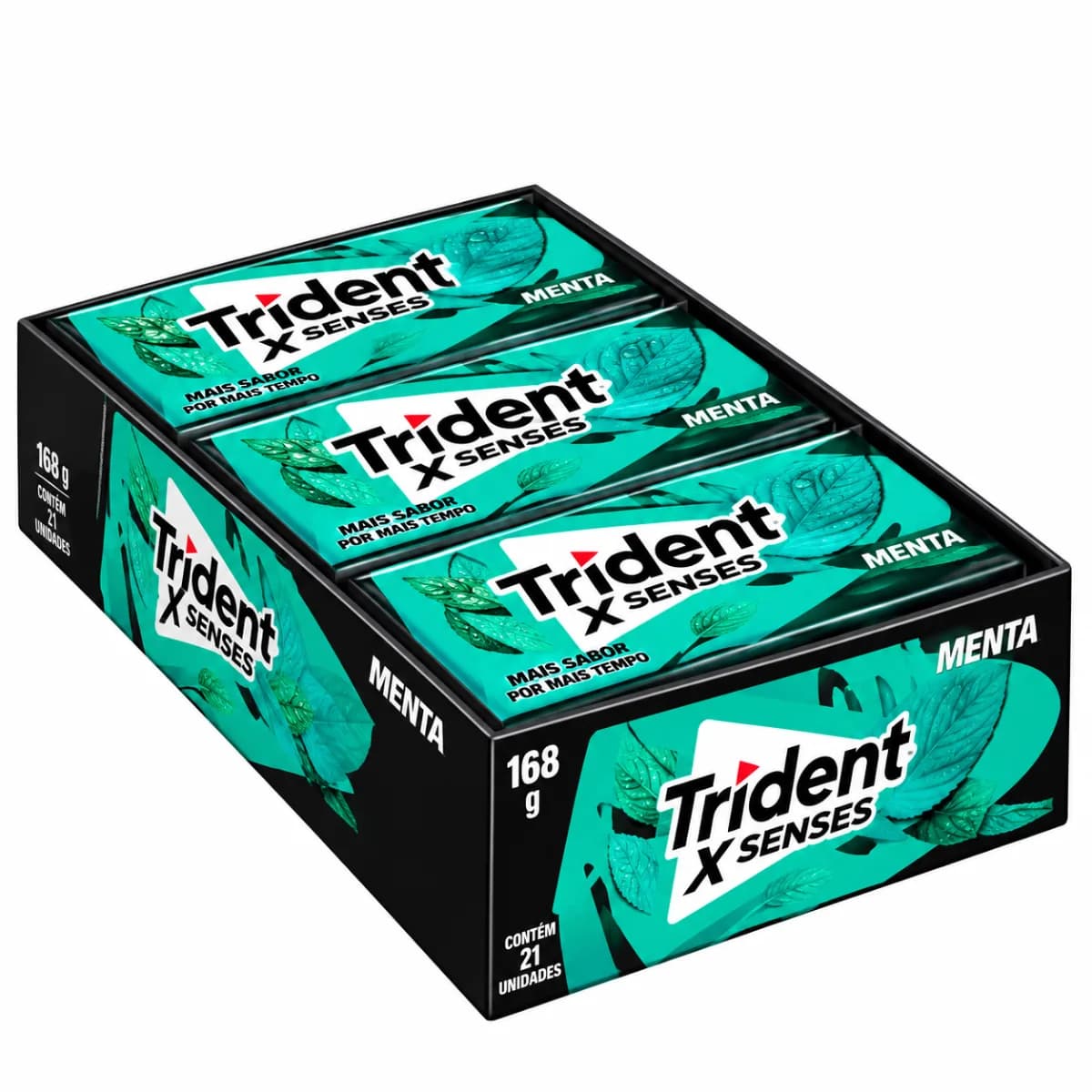 CHICLE TRIDENT 5S XSENSES HERBAL 168G C/21