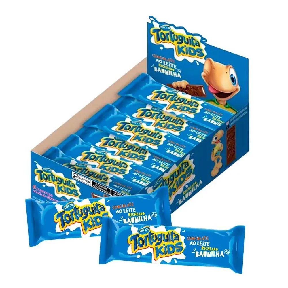 CHOC, TORTUGUITA KIDS LEITE BAUNI 24X12GR