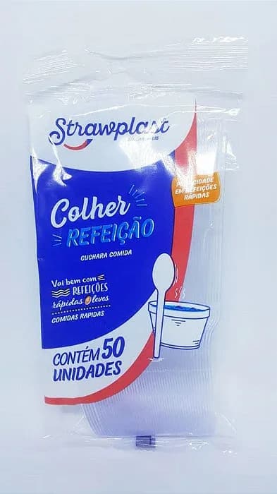 COLHER REF STRAW CRISTAL C/1000