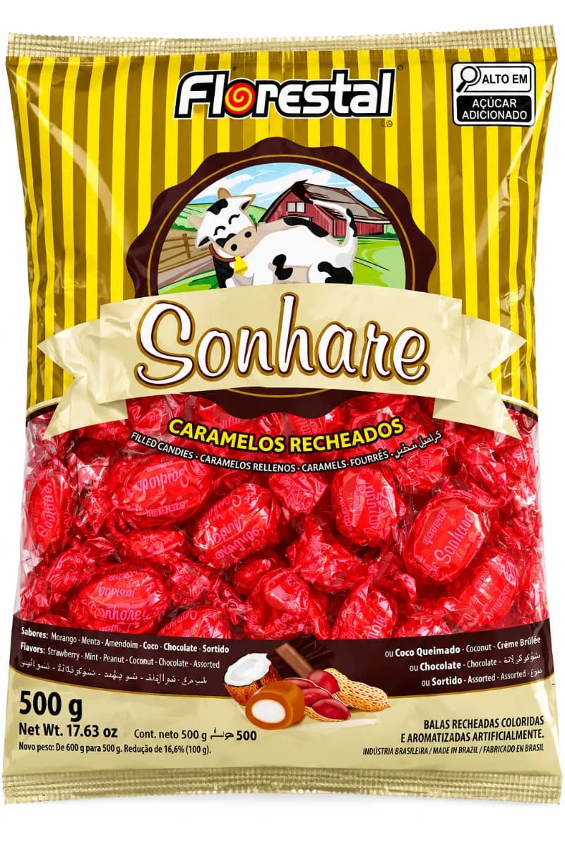 BALA FLORESTAL SONHARE AMENDOIM 500G