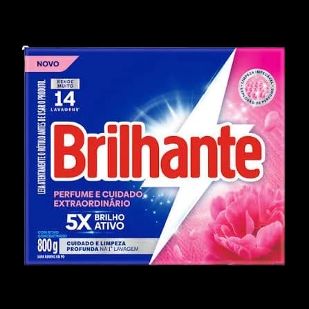 SABÃO EM PÓ BRILHANTE CUID EXTRA CART 20X800GR
