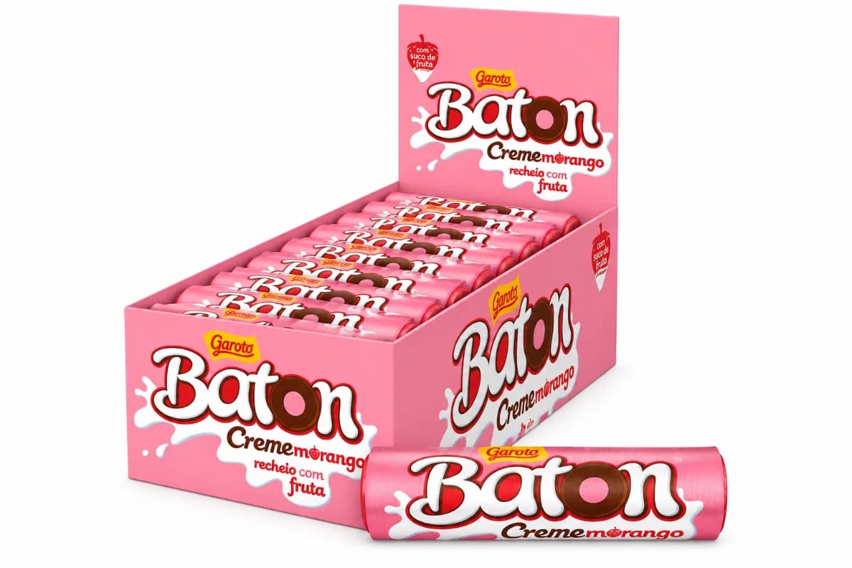 BATON GAROTO MORANGO 30X16G 480G