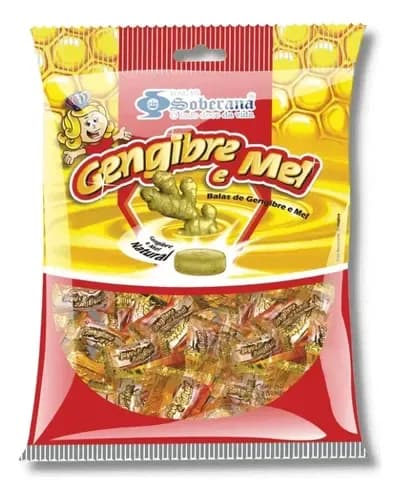 BALA SOBERANA DURA GENGIBRE MEL 600GR