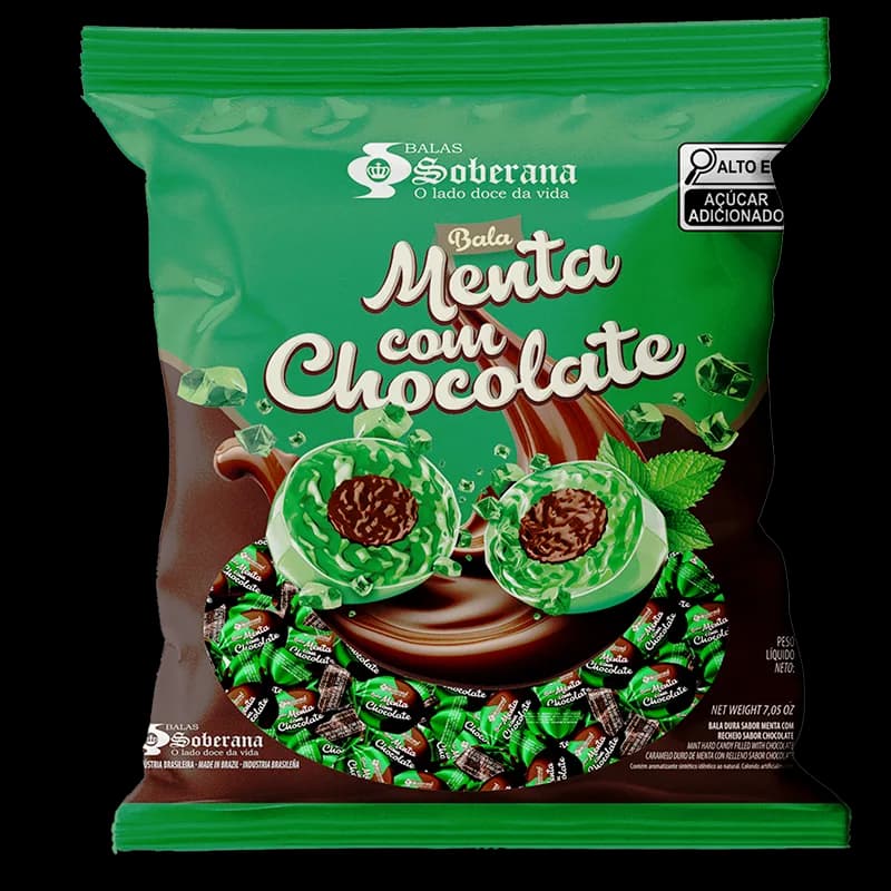 BALA SOBERANA MENTA CHOC 500GR